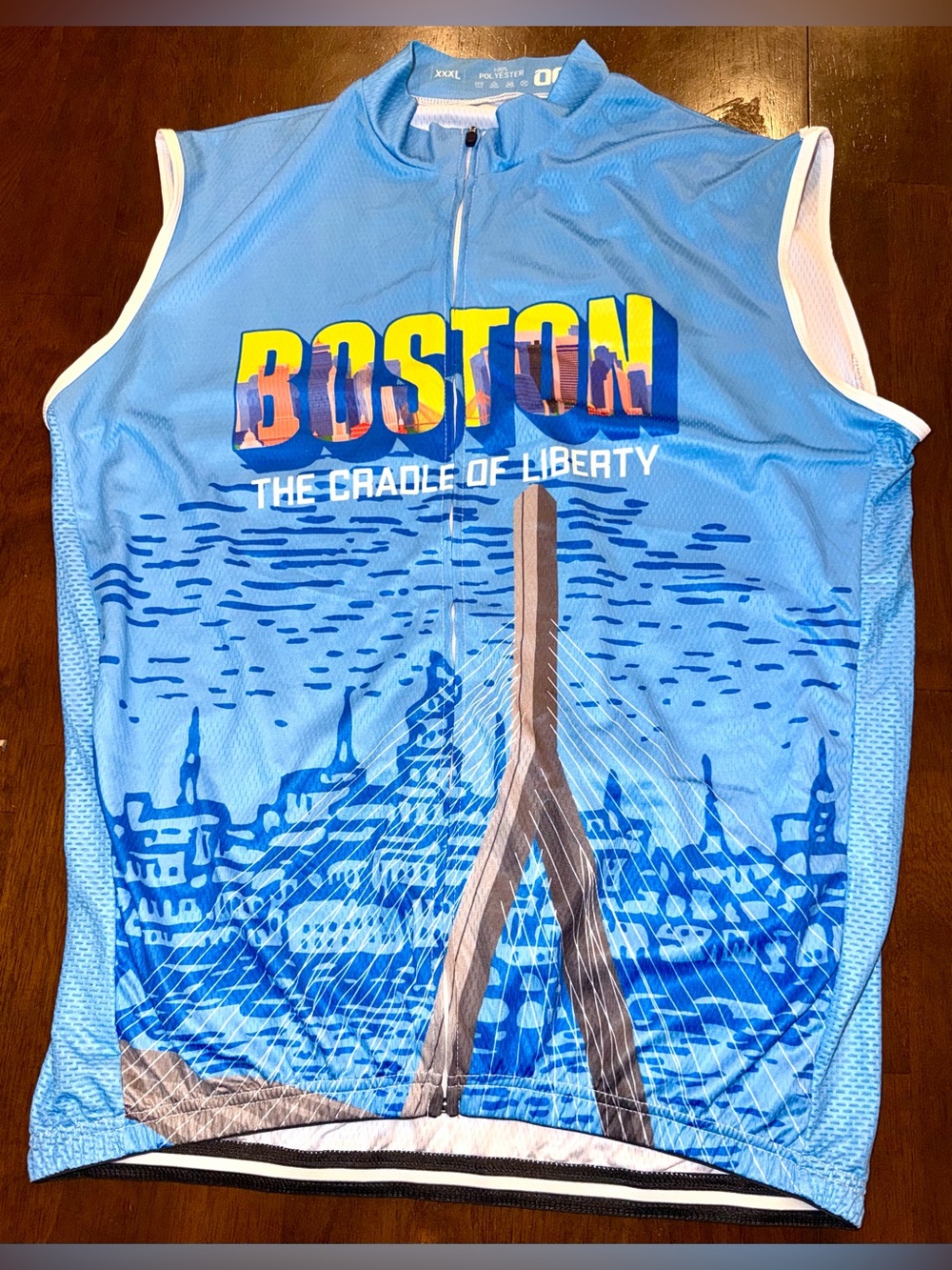 OCG Around The World - Boston Sleeveless Full Zip Cycling Jersey Pockets XXXL